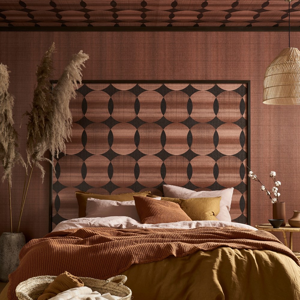 Tramonto Wallpaper 113950 by Graham & Brown in Amber Brown